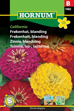 Frøkenhatt, blanding 'California' (Zinnia elegans)