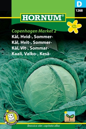 Kål, Hvit-, Sommer- 'Copenhagen Market 2' (Brassica oler. capitata alba)