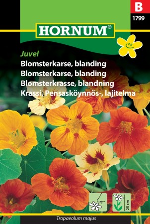 Blomsterkarse, blanding 'Juvel' (Tropaeolum majus)